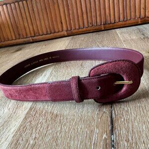 Amanda Smith Burgundy Leather Belt Size M